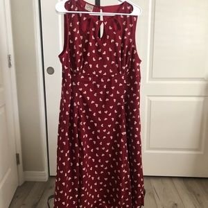 MODCLOTH DRESS, HEART-SHAPED PRINT